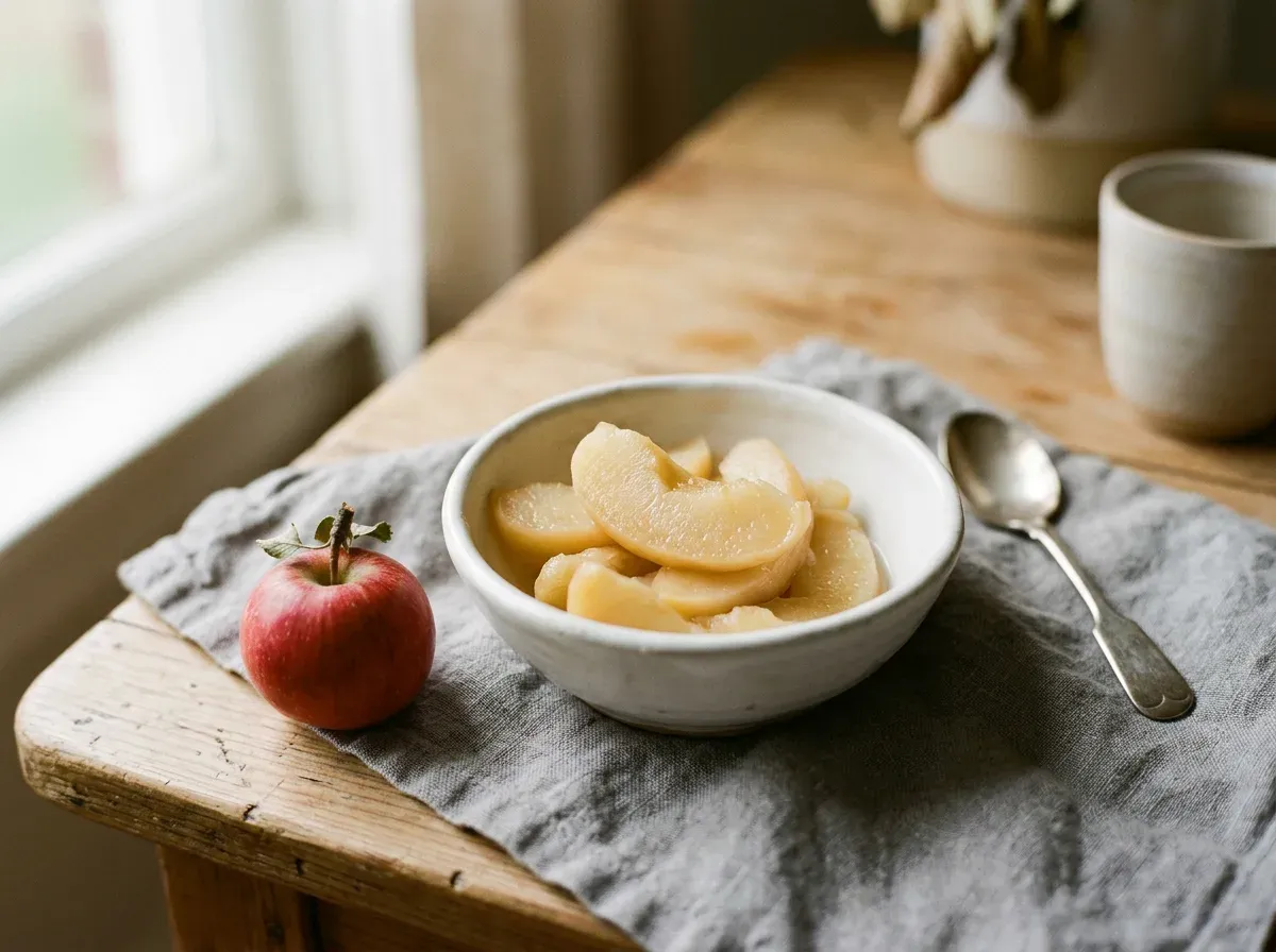 Steamed Apple Soft Slices
