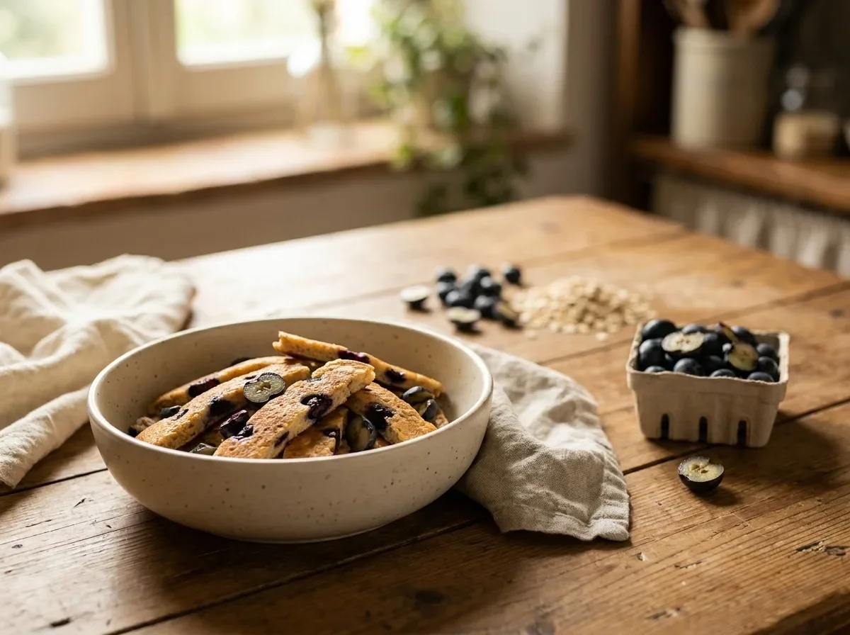 Oat and Blueberry Pancakes (Pancake all'Avena e Mirtilli)