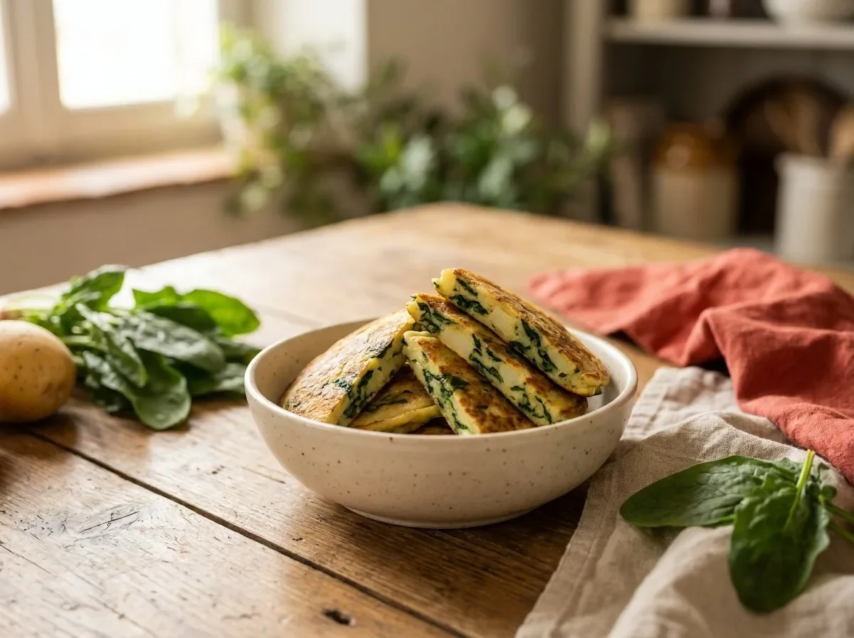 Spinach and Potato Pancakes (Pancake agli Spinaci e Patata)